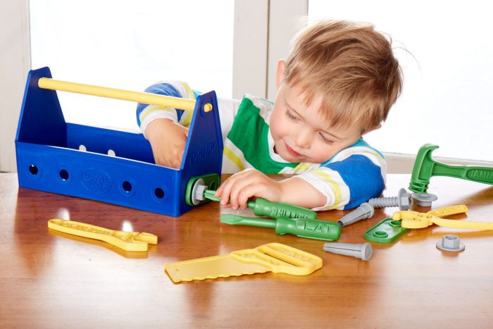 Green Toys Gereedschapskist van Gerecycled Materiaal - blauw - Afbeelding 3