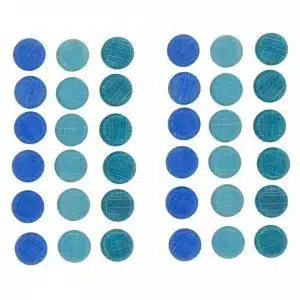 Grapat Mandala Houten Kleine Munten - blauw