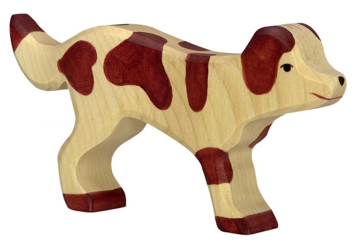 Holztiger Boerderijdieren: Boerderijhond - wit met bruine