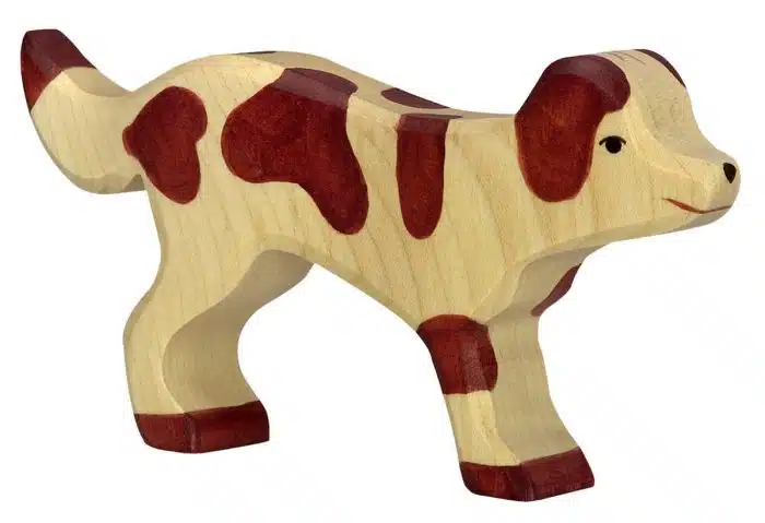 Holztiger Boerderijdieren: Boerderijhond - wit met bruine