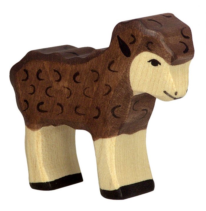Holztiger Boerderijdieren: Lam staand - bruin
