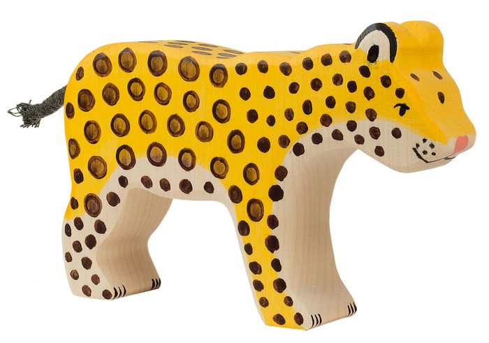 Holztiger Wilde dieren: Luipaard hoofd naar beneden