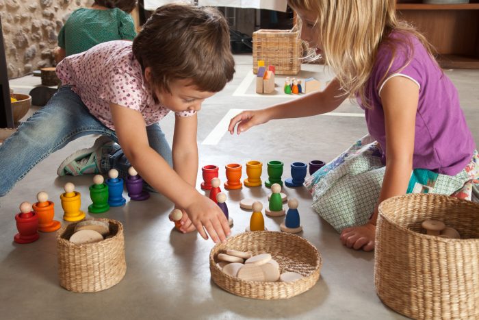 Grapat Houten Regenboog Nins, Bakjes en Schijven - Afbeelding 2