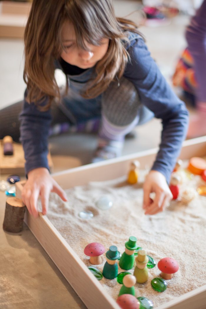 Grapat Houten Speeldoos voor Vrij Spel en Mandala's Maken - Afbeelding 3