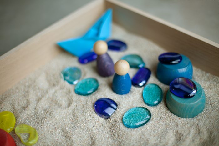 Grapat Houten Speeldoos voor Vrij Spel en Mandala's Maken - Afbeelding 5