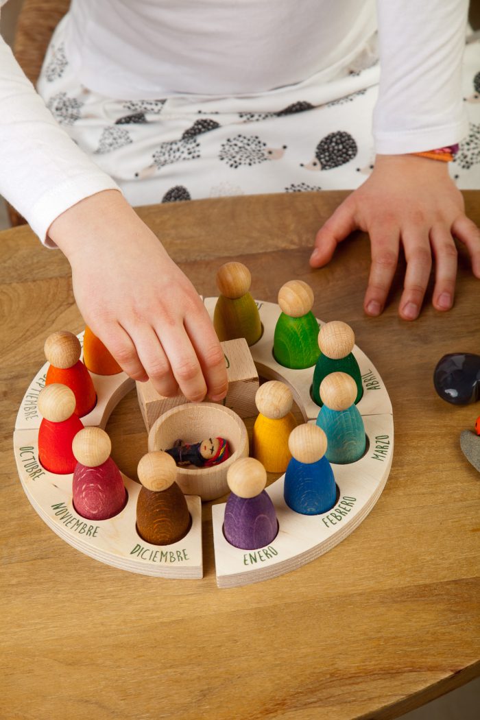 Grapat Houten Kalender Jaarring met Nins Poppetjes - nederlands - Afbeelding 3