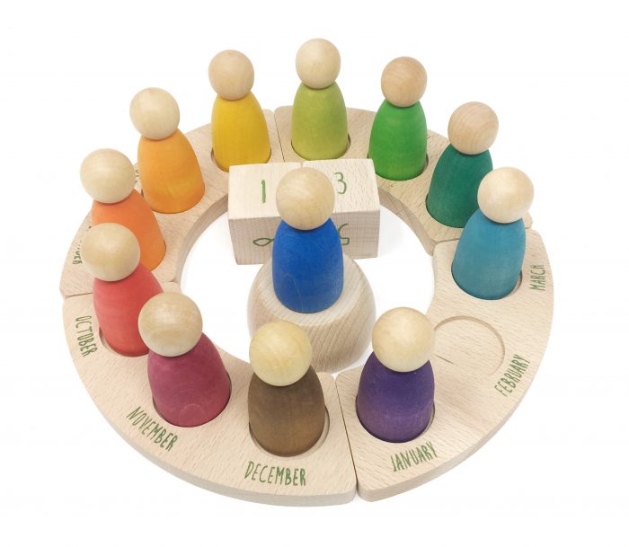 Grapat Houten Kalender Jaarring met Nins Poppetjes - nederlands - Afbeelding 2