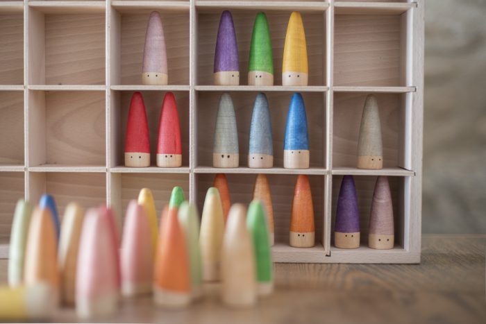 Grapat 18 Houten Regenboog Sticks Poppetjes - Afbeelding 2