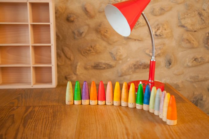 Grapat 18 Houten Regenboog Sticks Poppetjes - Afbeelding 3