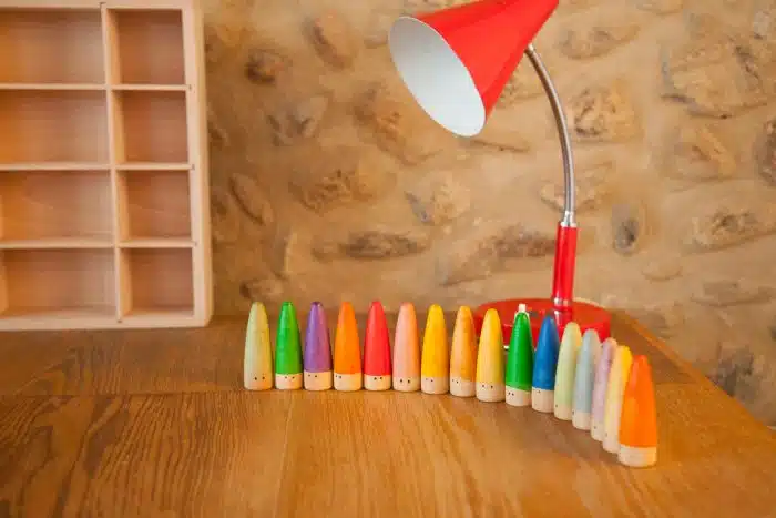 Grapat 18 Houten Regenboog Sticks Poppetjes - Afbeelding 3