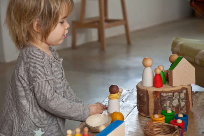 Grapat 2 Houten Volwassen Nins Poppetjes - licht hout - Afbeelding 4