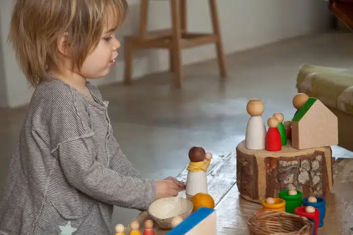 Grapat 2 Houten Volwassen Nins Poppetjes - licht hout - Afbeelding 4