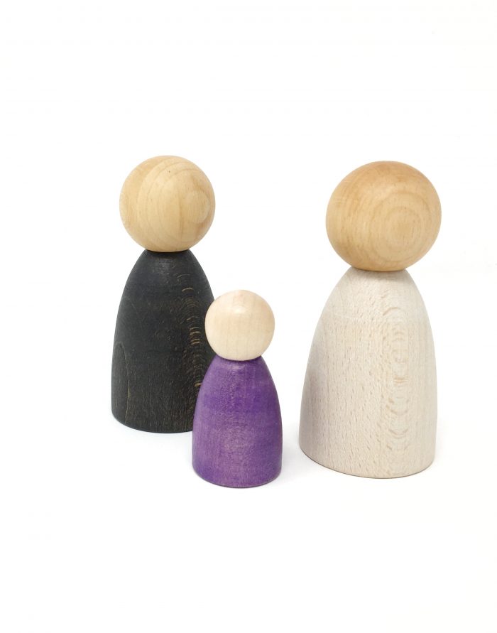 Grapat 2 Houten Volwassen Nins Poppetjes - licht hout - Afbeelding 2