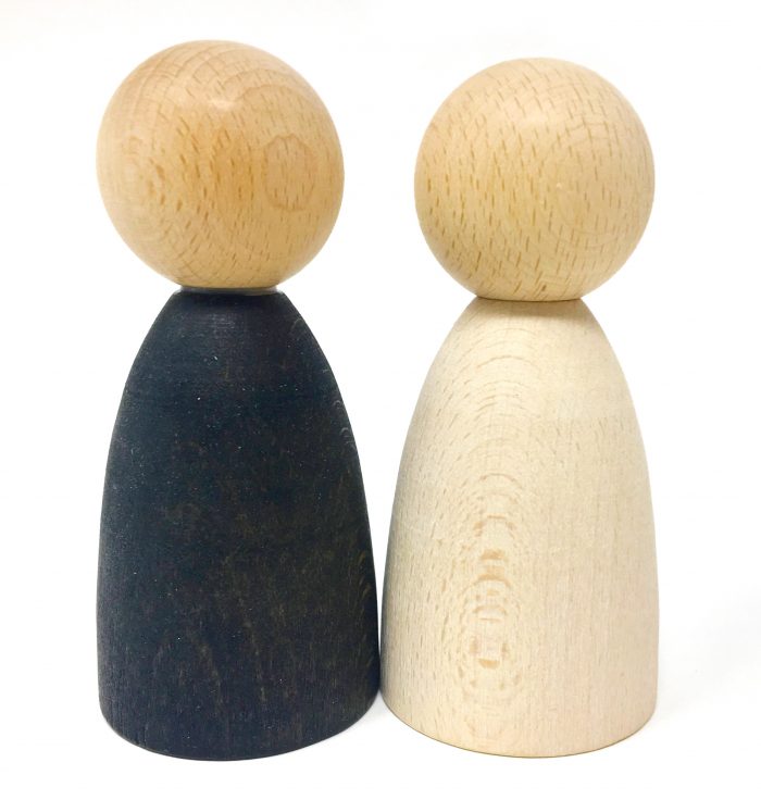Grapat 2 Houten Volwassen Nins Poppetjes - licht hout