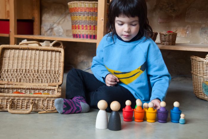 Grapat 2 Houten Volwassen Nins Poppetjes - licht hout - Afbeelding 3