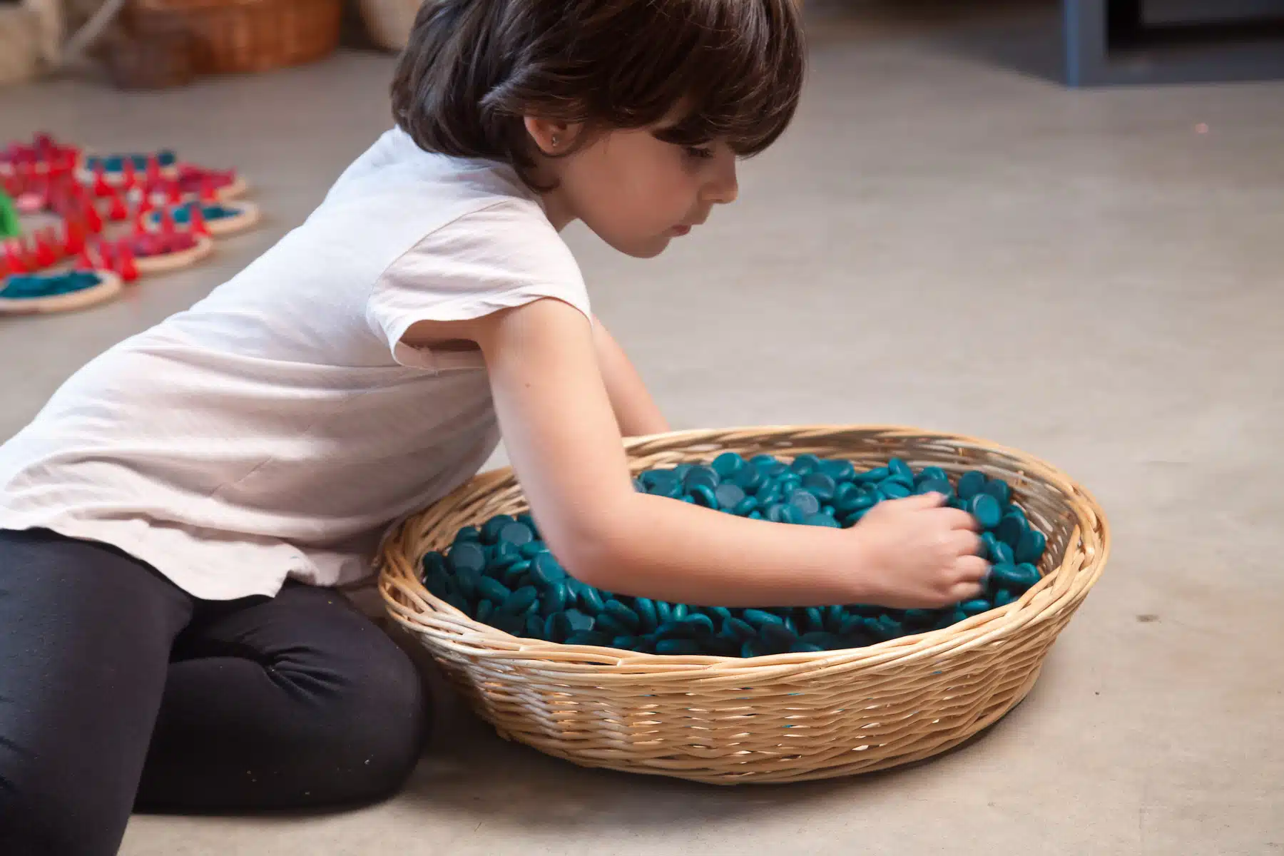 Grapat Mandala Houten Kleine Munten - blauw - Afbeelding 5