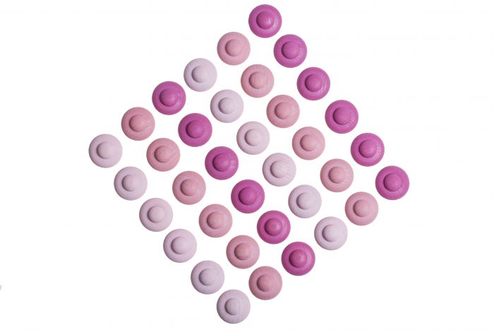 Grapat Mandala Houten Bloemen - roze - Afbeelding 2
