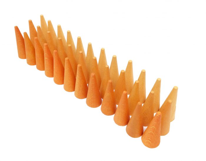 Grapat Mandala Houten Kegels - oranje - Afbeelding 2