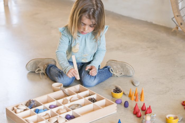 Grapat Houten Letterbak/Sorteerbak/Tinker Tray - natuurlijk hout - Afbeelding 3