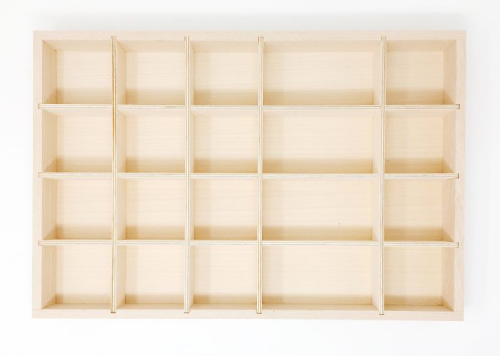 Grapat Houten Letterbak/Sorteerbak/Tinker Tray - natuurlijk hout - Afbeelding 2
