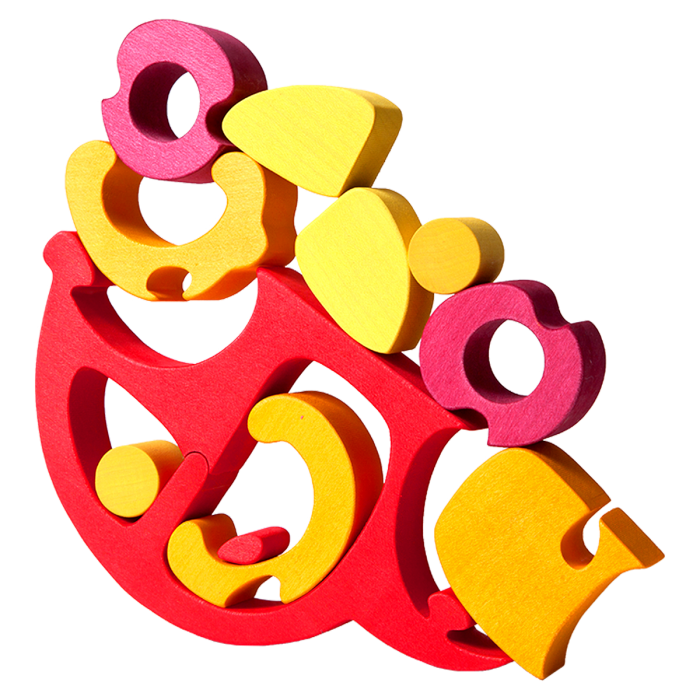 Fauna Grote Vormpuzzel Kever - rood - Afbeelding 3