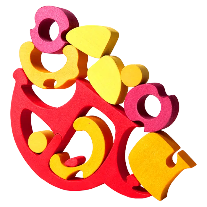 Fauna Grote Vormpuzzel Kever - rood - Afbeelding 3