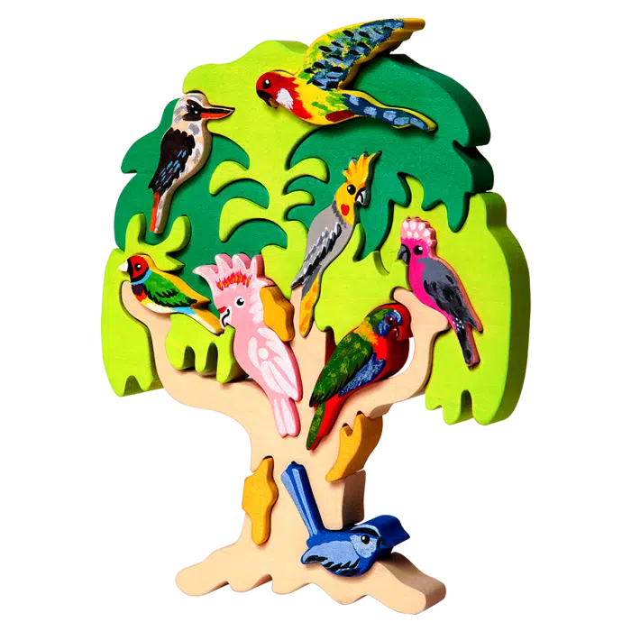 Fauna Educatieve Vormpuzzel Australische Vogelboom
