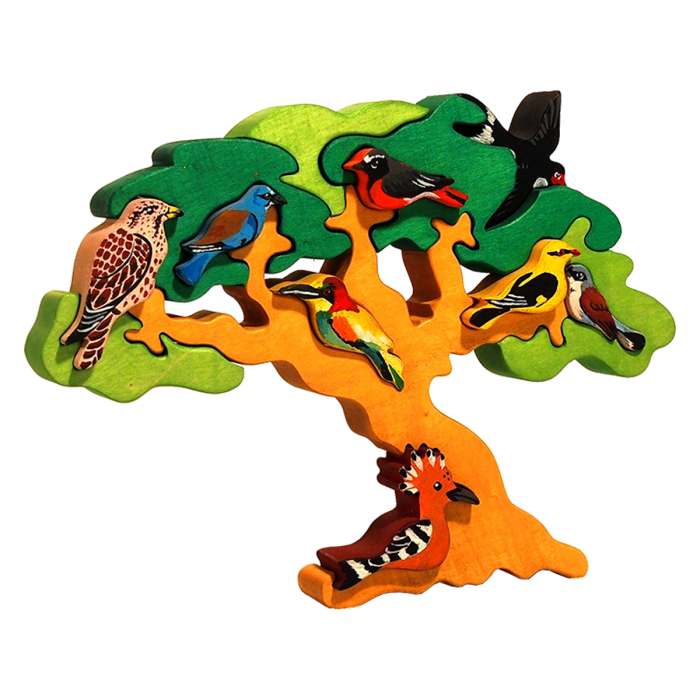 Fauna Educatieve Vormpuzzel Trekvogel Boom - Afbeelding 2