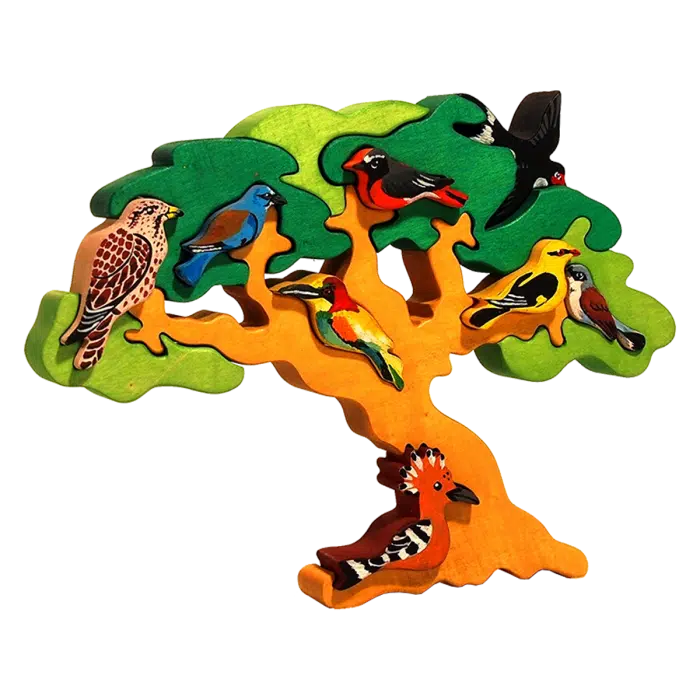 Fauna Educatieve Vormpuzzel Trekvogel Boom - Afbeelding 2