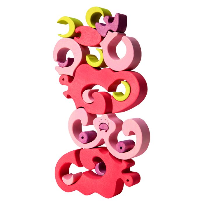 Fauna Grote Vormpuzzel Vlinder - roze - Afbeelding 3