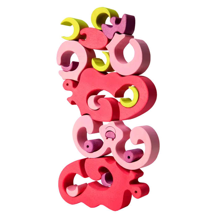 Fauna Grote Vormpuzzel Vlinder - roze - Afbeelding 3