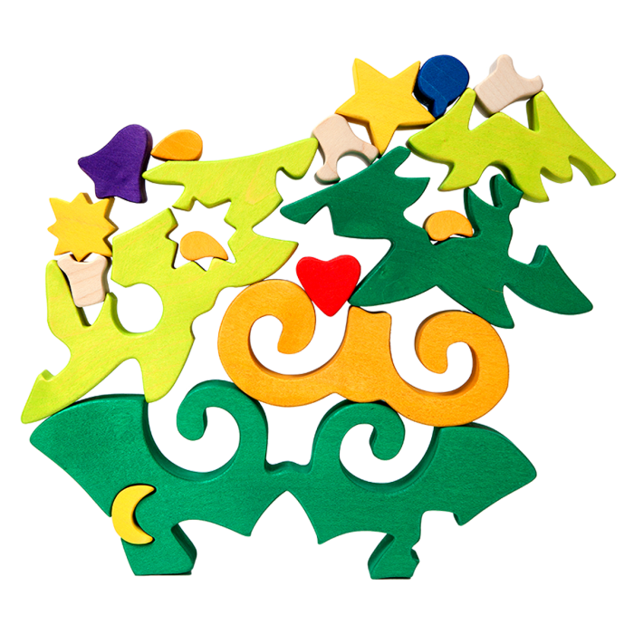 Fauna Grote Vormpuzzel Kerstboom - Afbeelding 3