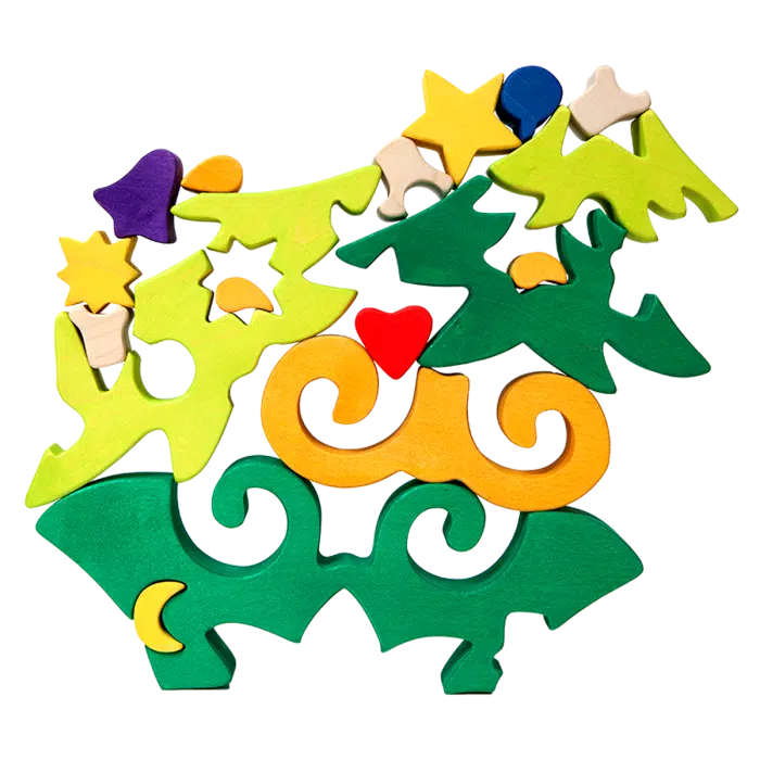 Fauna Grote Vormpuzzel Kerstboom - Afbeelding 3