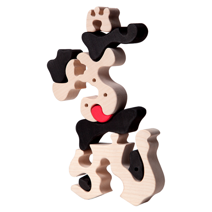 Fauna Grote Vormpuzzel Koe-zwart - Afbeelding 2