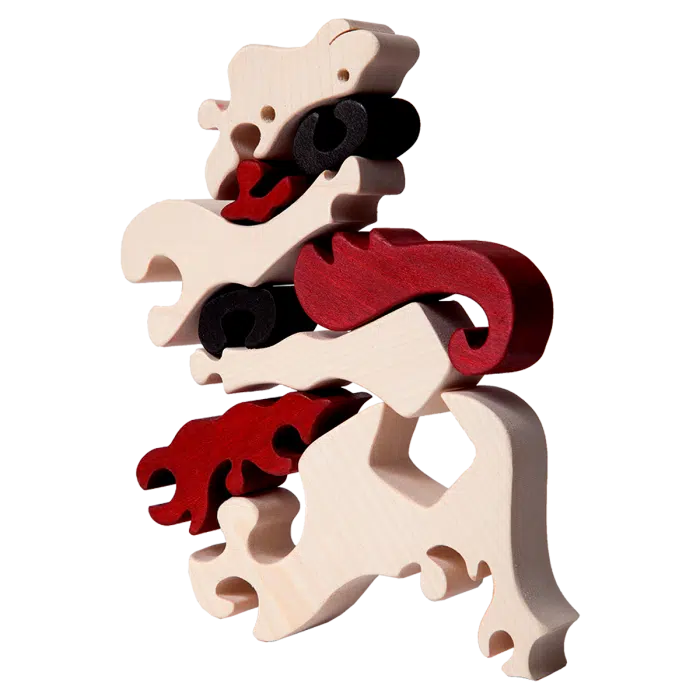 Fauna Grote Vormpuzzel Paard - wit - Afbeelding 3
