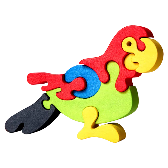 fauna grote vormpuzzel papegaai