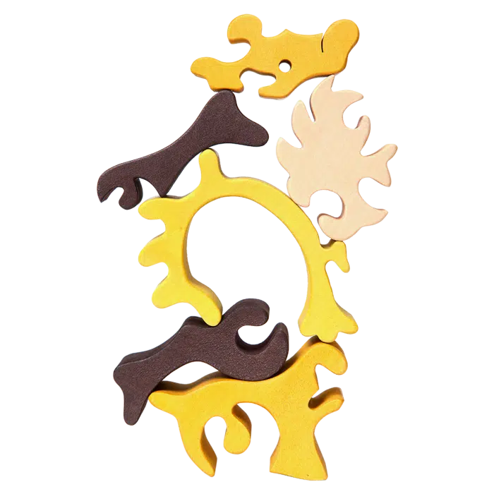 Fauna Grote Vormpuzzel Rendier - Afbeelding 3