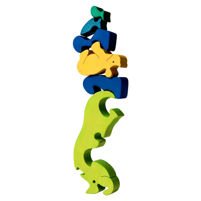 Fauna Grote Vormpuzzel Neushoornfamilie - Afbeelding 3