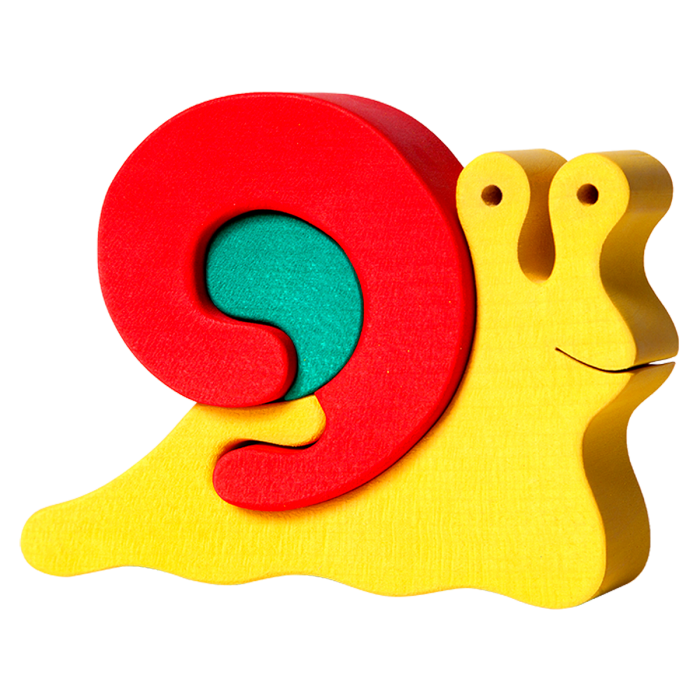 fauna grote vormpuzzel slak rood