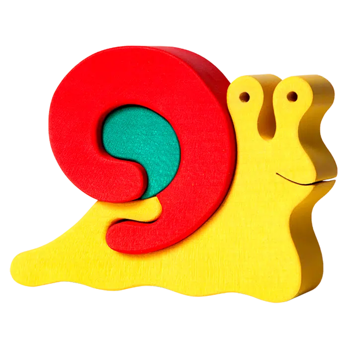 fauna grote vormpuzzel slak rood
