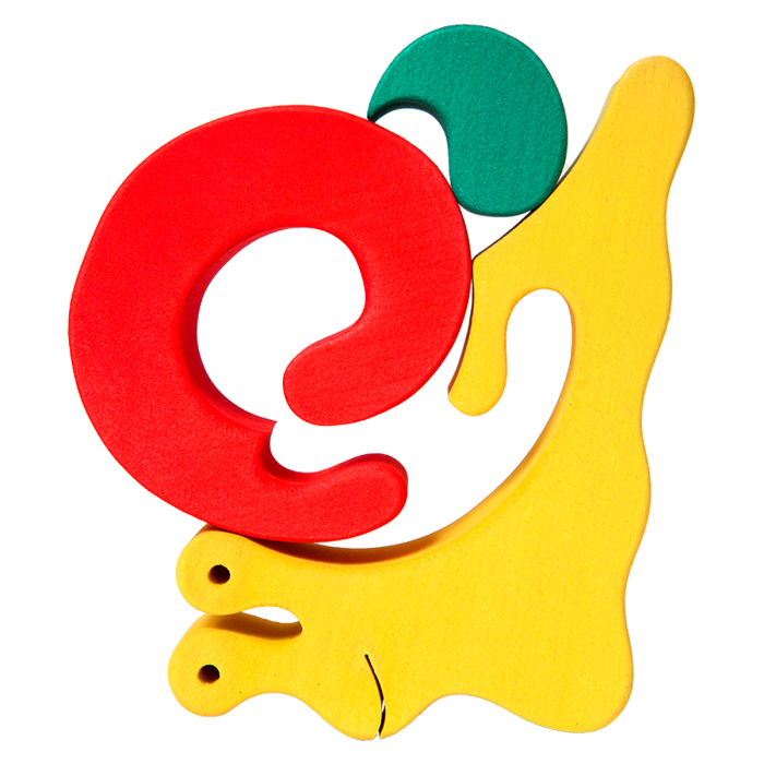 Fauna Grote Vormpuzzel Slak - rood - Afbeelding 3