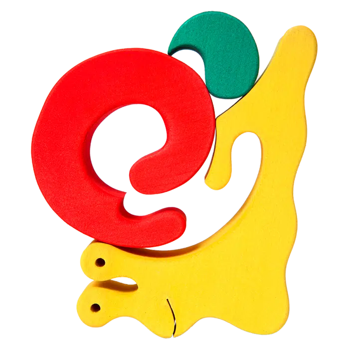 Fauna Grote Vormpuzzel Slak - rood - Afbeelding 3