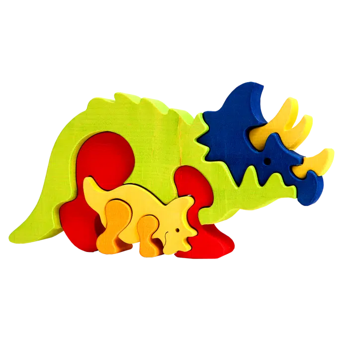 fauna grote vormpuzzel dinofamilie triceratops