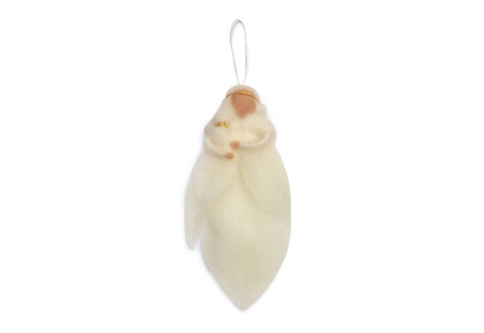 Gamcha Kerstdecoratie Wol Engel - wit