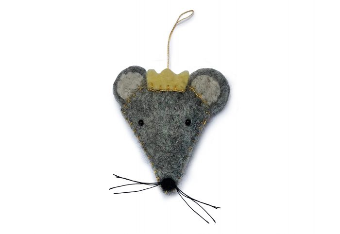 Gamcha Kerstdecoratie Muis - grijs