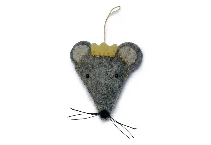 Gamcha Kerstdecoratie Muis - grijs