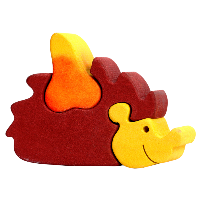 fauna wooden hedgehog puzzle