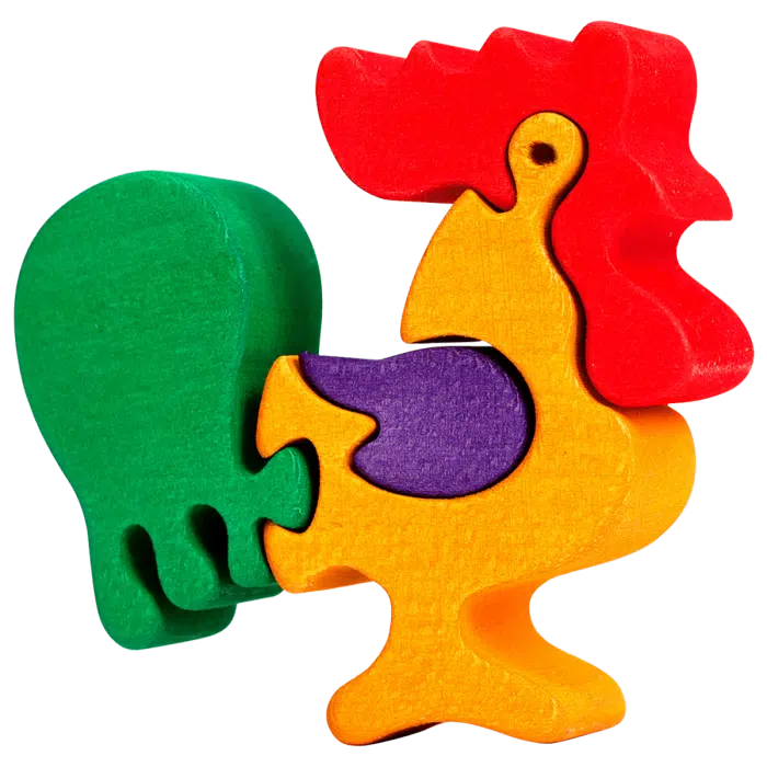 Fauna Mini Vormpuzzel Haan