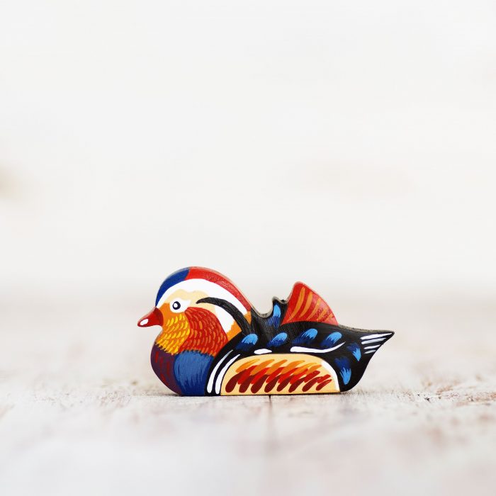 Wooden Caterpillar Vogels - Mandarijneend
