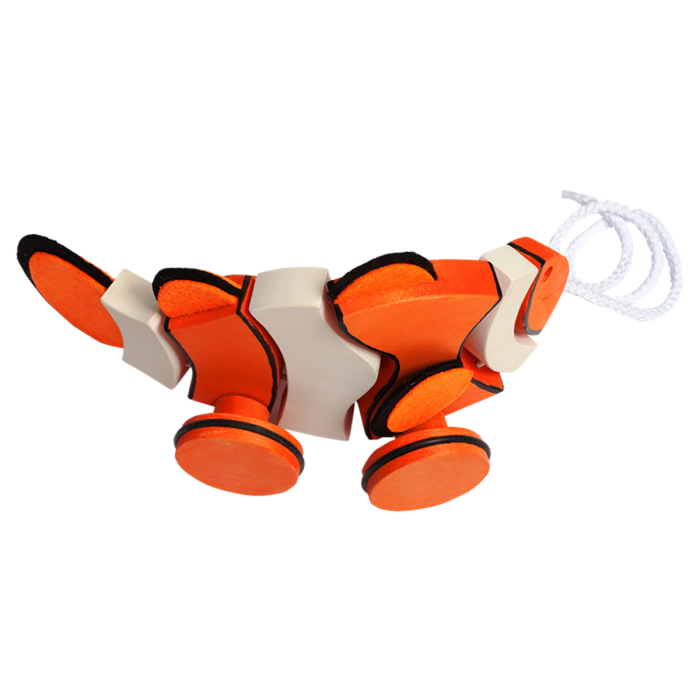 Fauna Houten Trekdier Clownvis - Afbeelding 2
